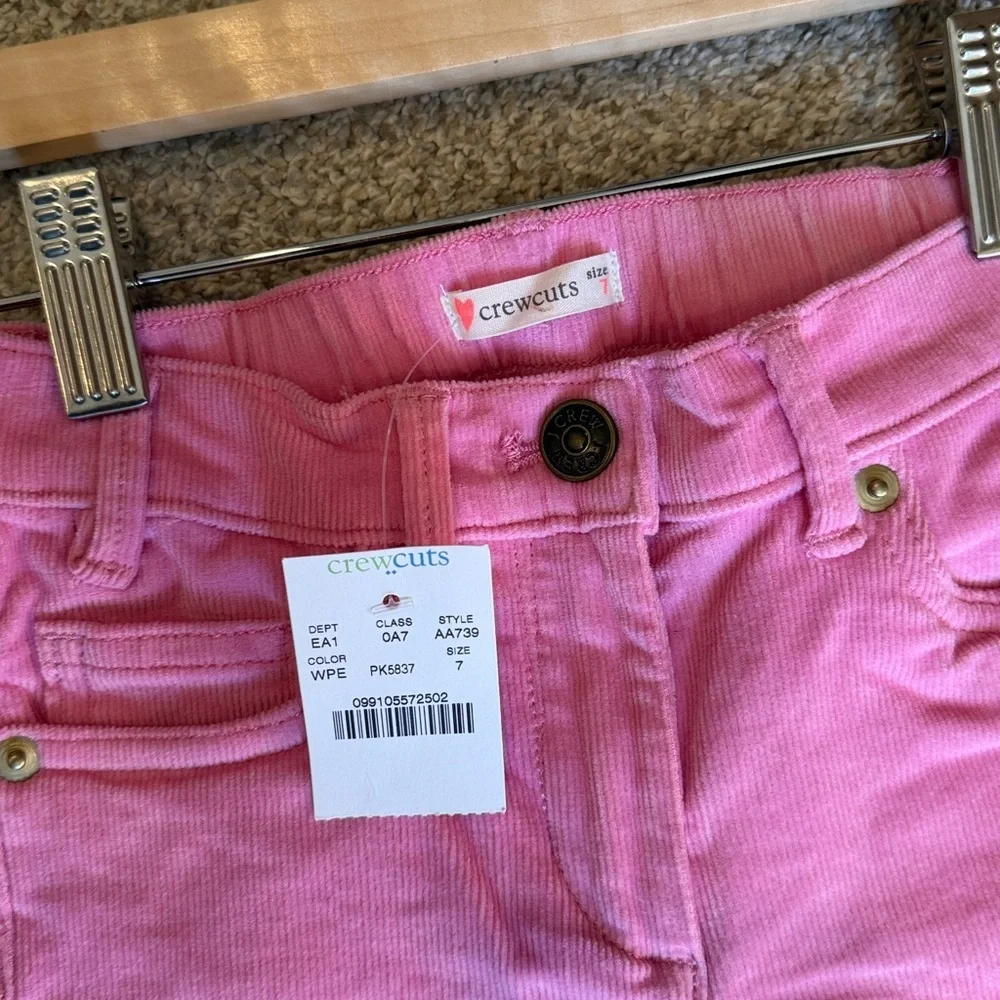 NWT Crewcuts Corduroy Pink Kids Jeans